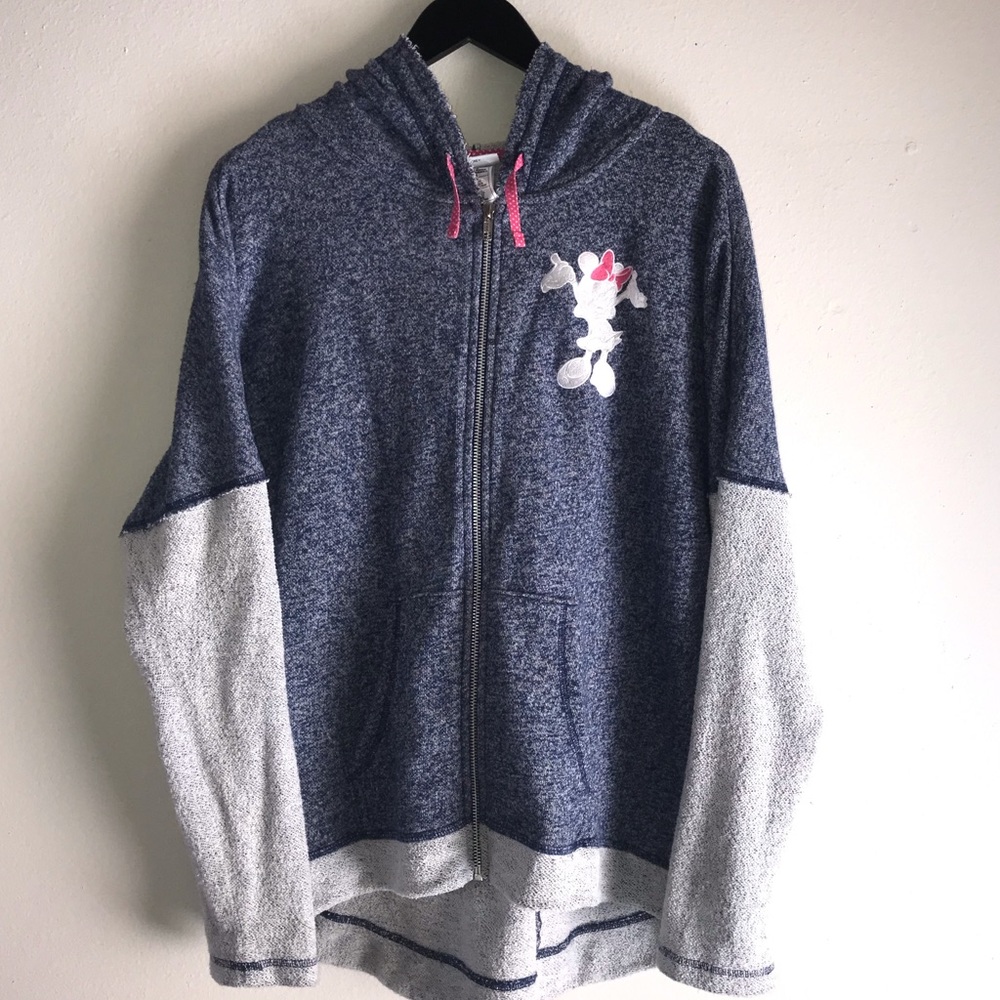 Disney Parks Minnie Mouse Hoodie Size XXL Pink Blue White